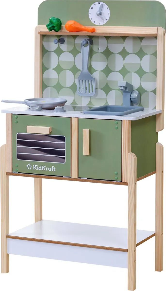 KidKraft Time to cook Houten Kinderkeuken met 5 accessoires speelgoed