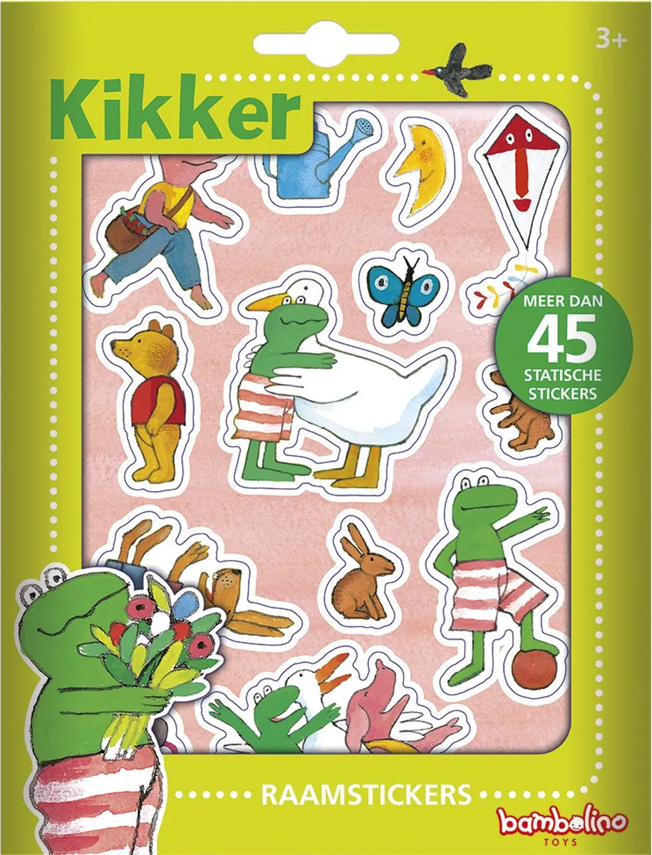 Kikker raamstickers, niet permanente verplaatsbare stickers met speelachtergrond - Bambolino Toys speelgoed