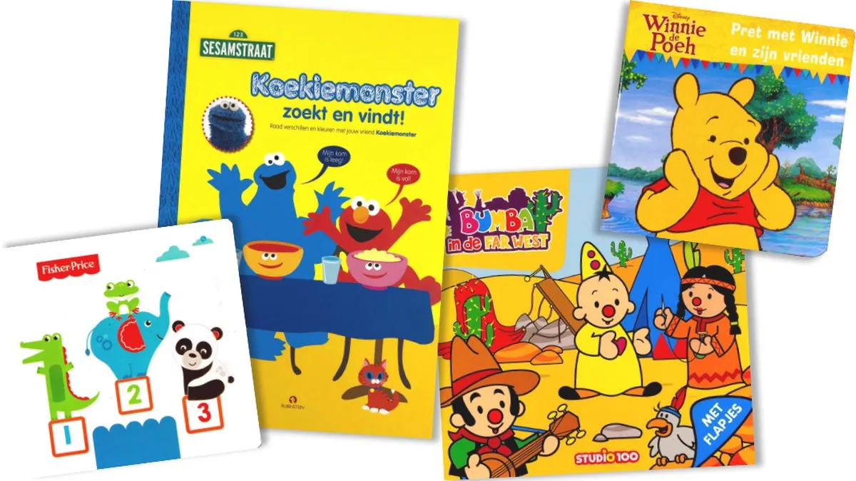 Kinderboeken Pakket 1 t/m 3 jaar - Voordeelbundel van 4 boeken - Voorleesboek - Flapjesboek Bumba - Kartonboekjes speelgoed