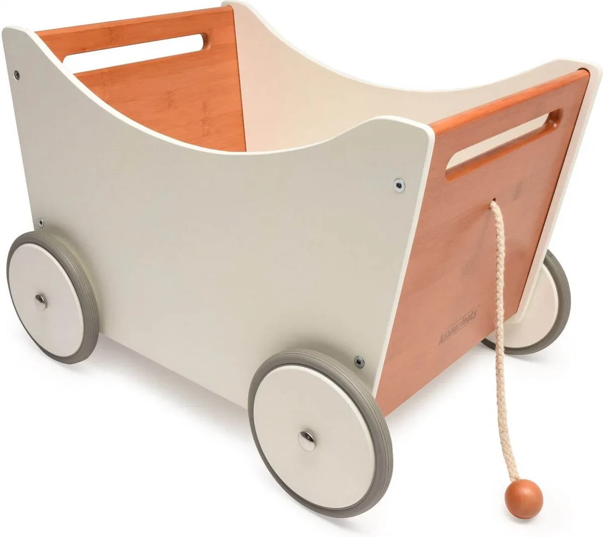 Kinderfeets 2-in-1 houten opbergkar & loopwagen speelgoed