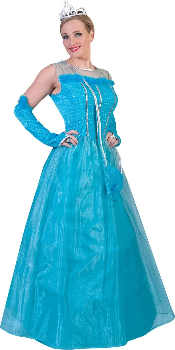 Koning Prins & Adel Kostuum | Koninklijk Blauwe Marilene Bal | Vrouw | Maat 48-50 | Carnaval kostuum | Verkleedkleding speelgoed
