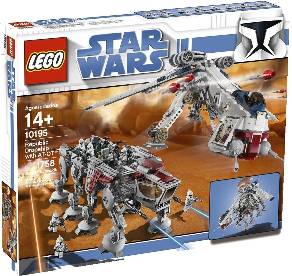 LEGO 10195 Republic Dropship met AT-OT Walker speelgoed