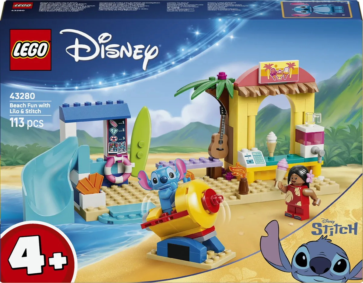 LEGO Disney Strandplezier met Lilo en Stitch Bouwbaar Speelgoed voor Kinderen en Decoratie 43280 speelgoed