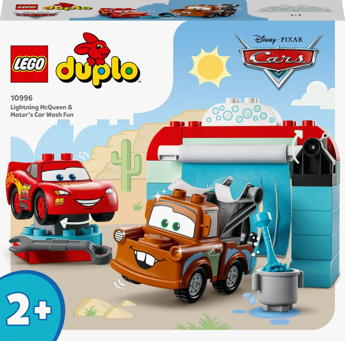 LEGO DUPLO Disney en Pixar's Cars Bliksem McQueen & Takel wasstraatpret - 10996 speelgoed