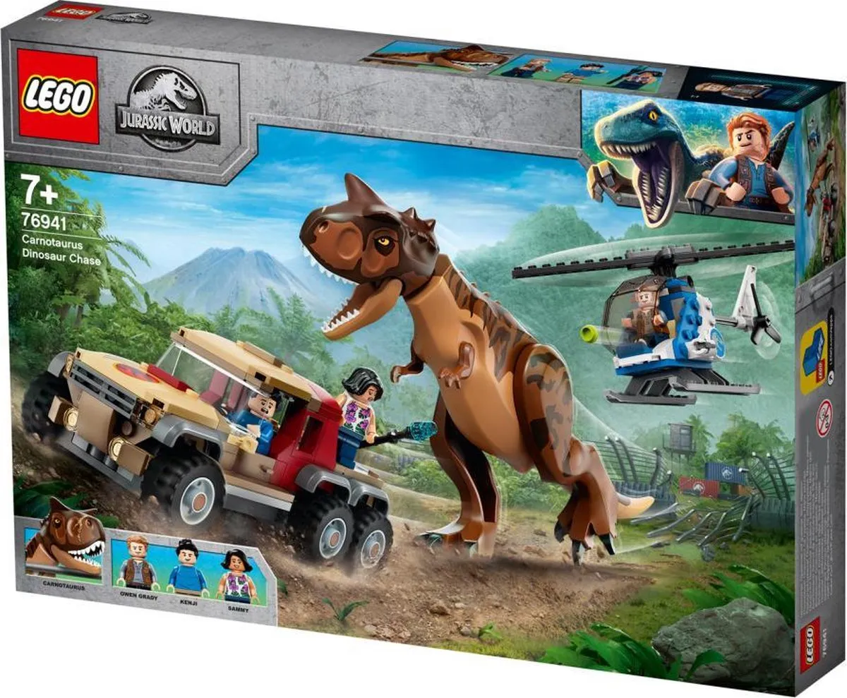 LEGO Jurassic World Achtervolging van Dinosaurus Carnotaurus - 76941 speelgoed
