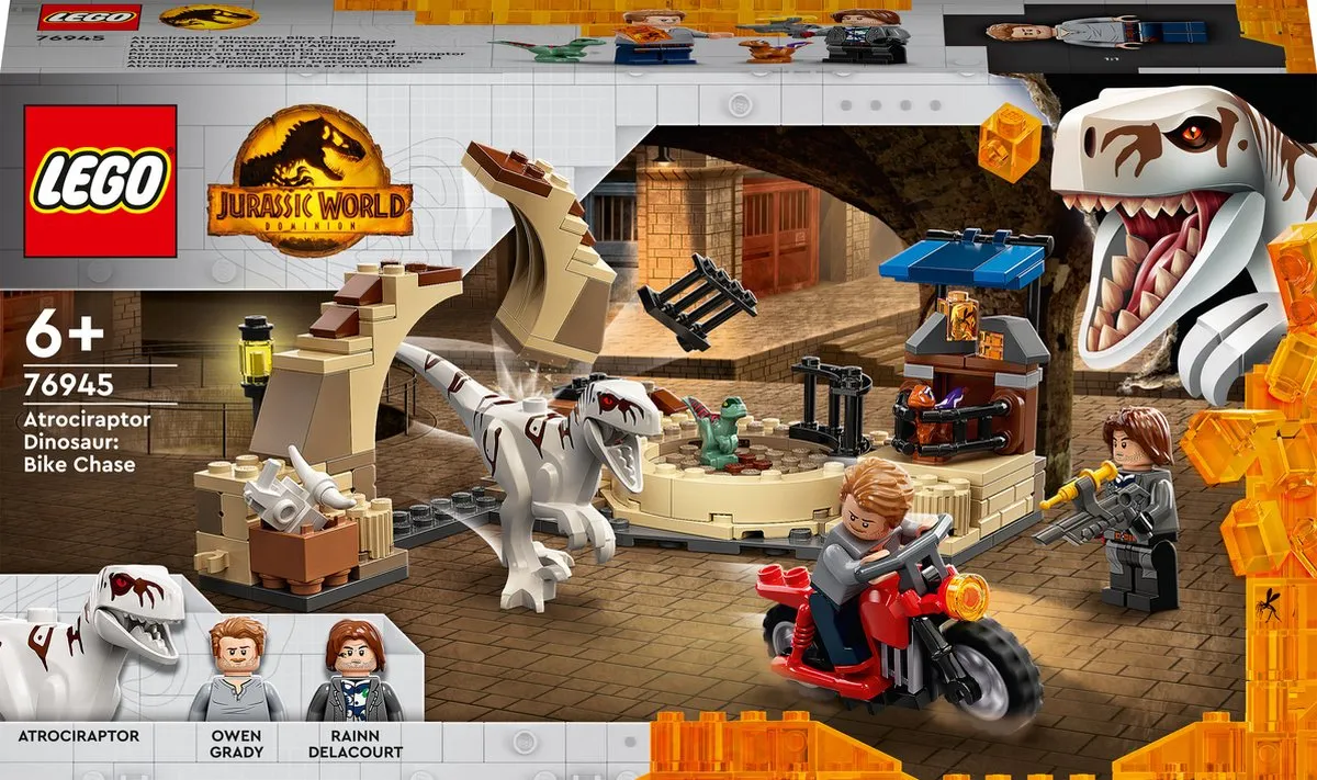 LEGO Jurassic World Atrociraptor Dinosaurus Achtervolging - 76945 speelgoed