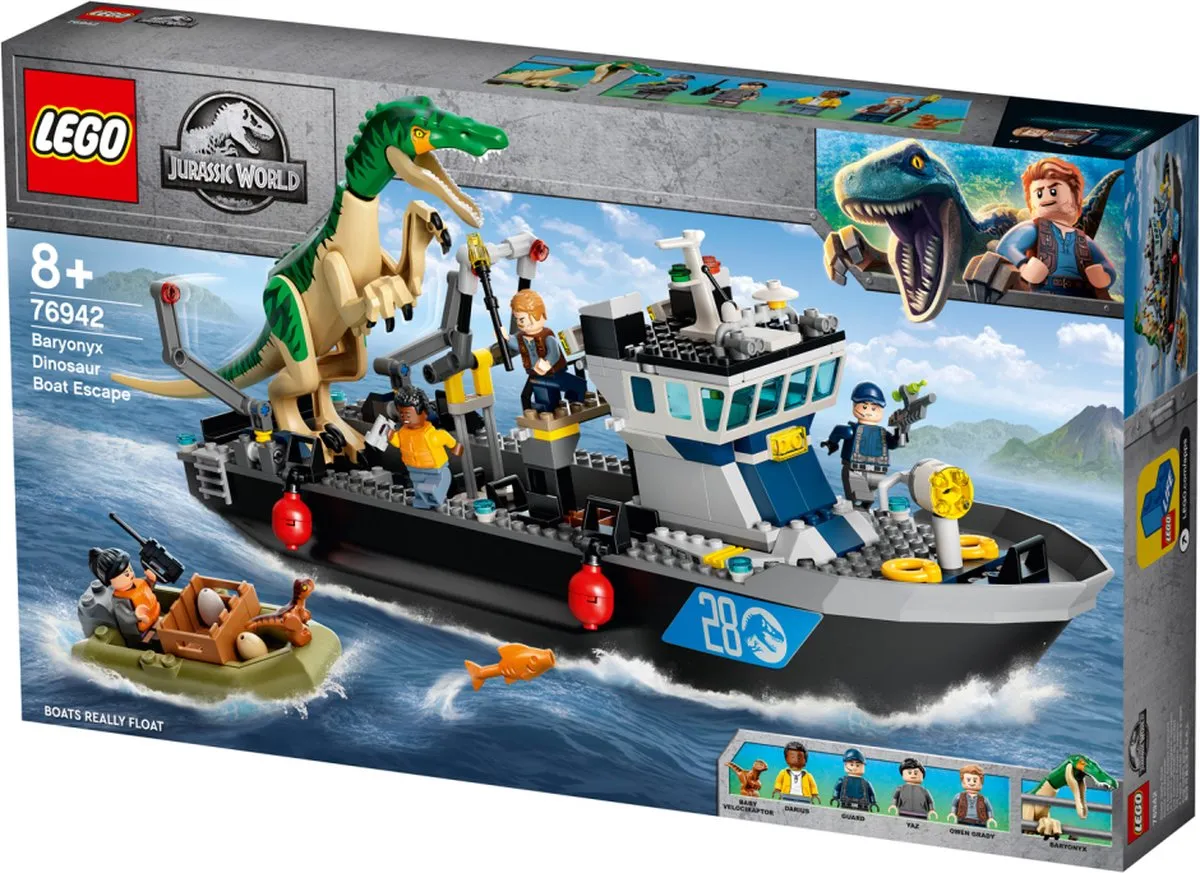 LEGO Jurassic World Bootontsnapping van Dinosaurus Baryonyx - 76942 speelgoed
