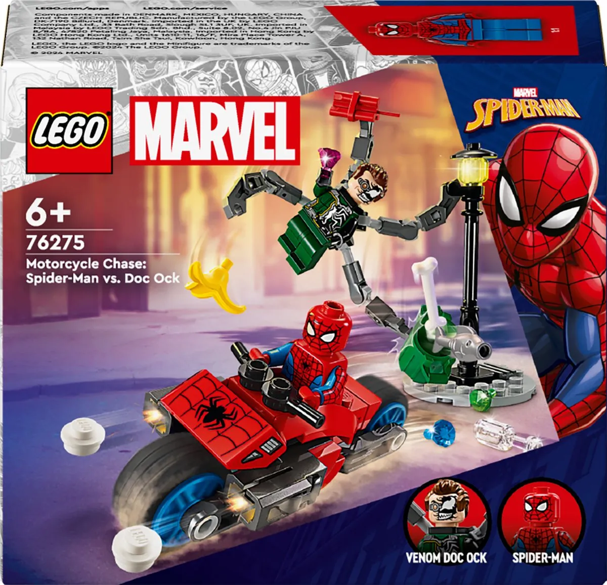 LEGO Marvel Motorachtervolging: Spider-Man vs. Doc Ock - 76275 speelgoed
