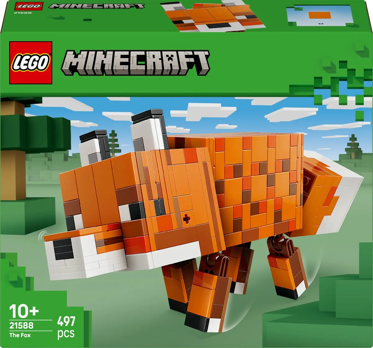 LEGO Minecraft De Vos Kinderkamer Decoratie en Dieren Speelgoed voor Kinderen speelgoed