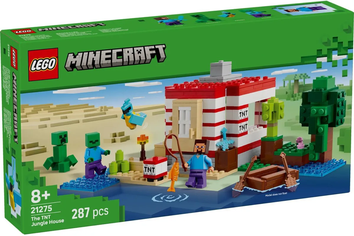 LEGO Minecraft Het TNT Junglehuis, Videogameset - 21275 speelgoed