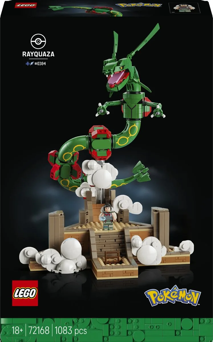 LEGO Pokémon - Rayquaza Bouwpakket voor Volwassenen met Dieren Figuur speelgoed