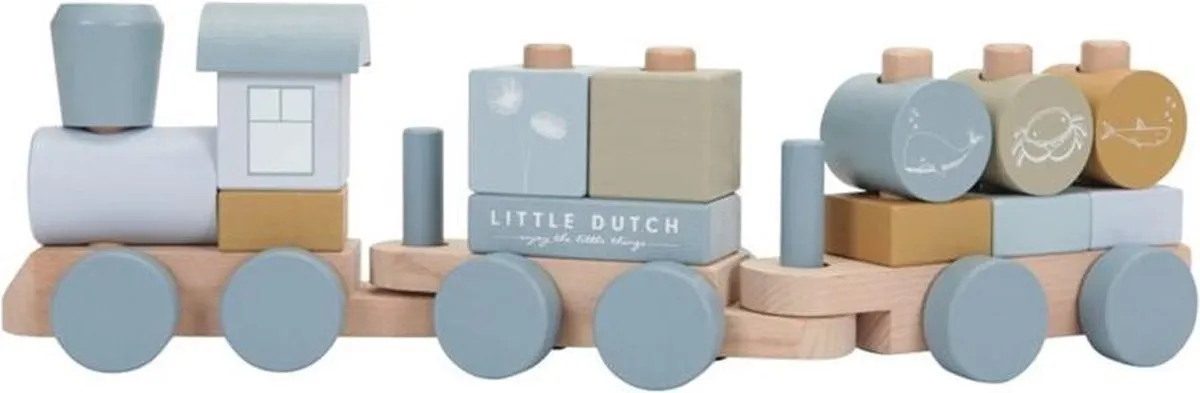 Little Dutch Houten Blokkentrein Ocean speelgoed