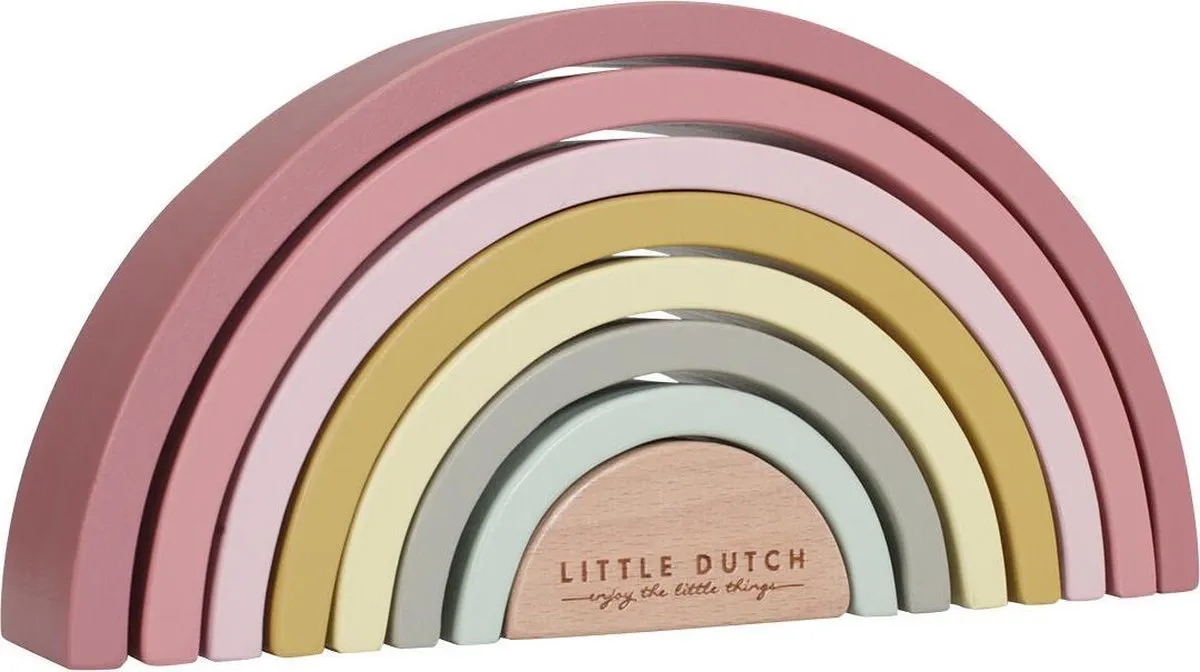 Little Dutch Houten Regenboog Pink speelgoed