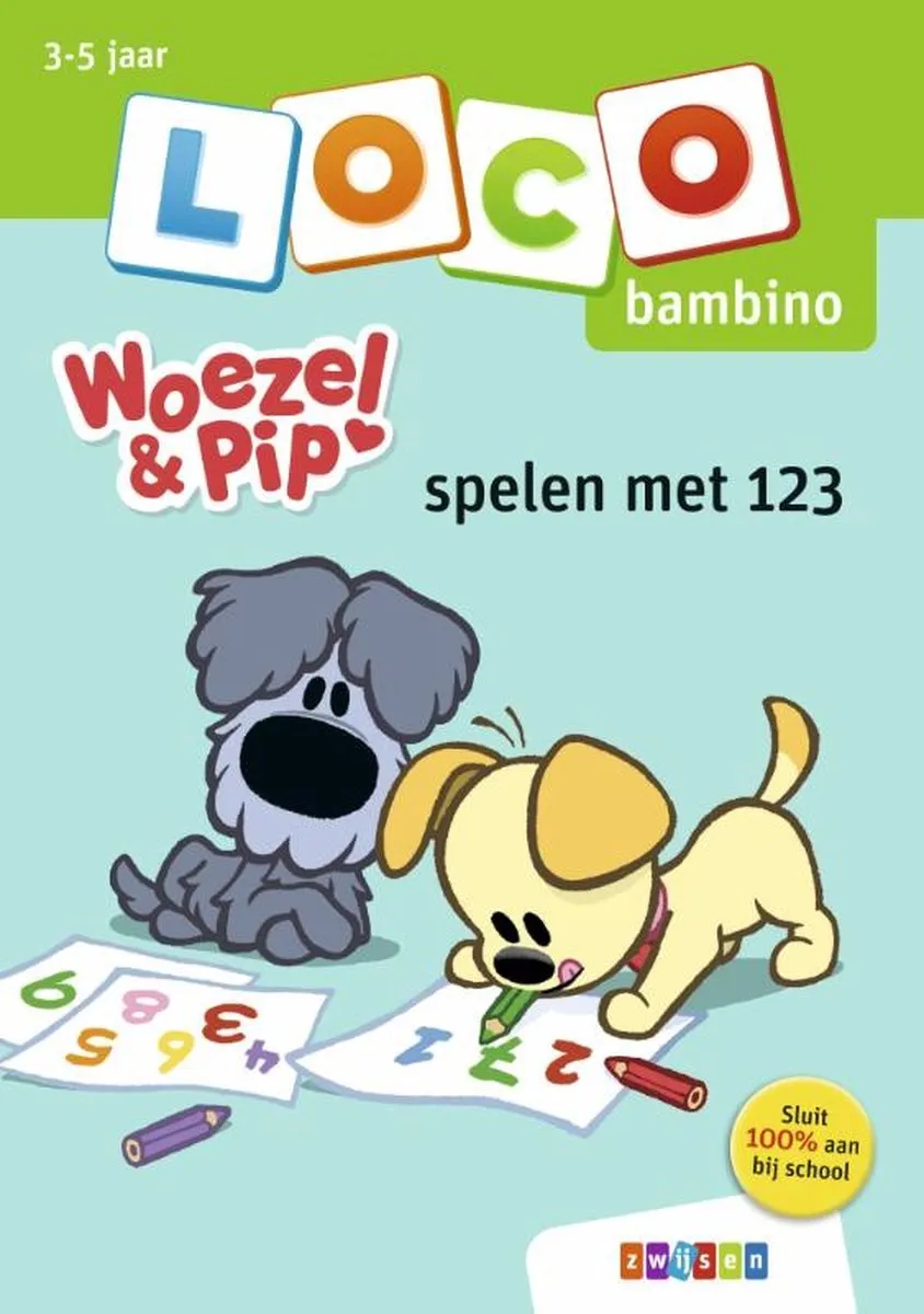 Loco Bambino - Boekje - Woezel en Pip - Spelen met 123 - 3-5 Jaar speelgoed