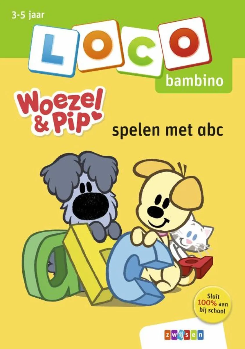 Loco Bambino - Boekje - Woezel en Pip - Spelen met abc  3-5 jaar speelgoed
