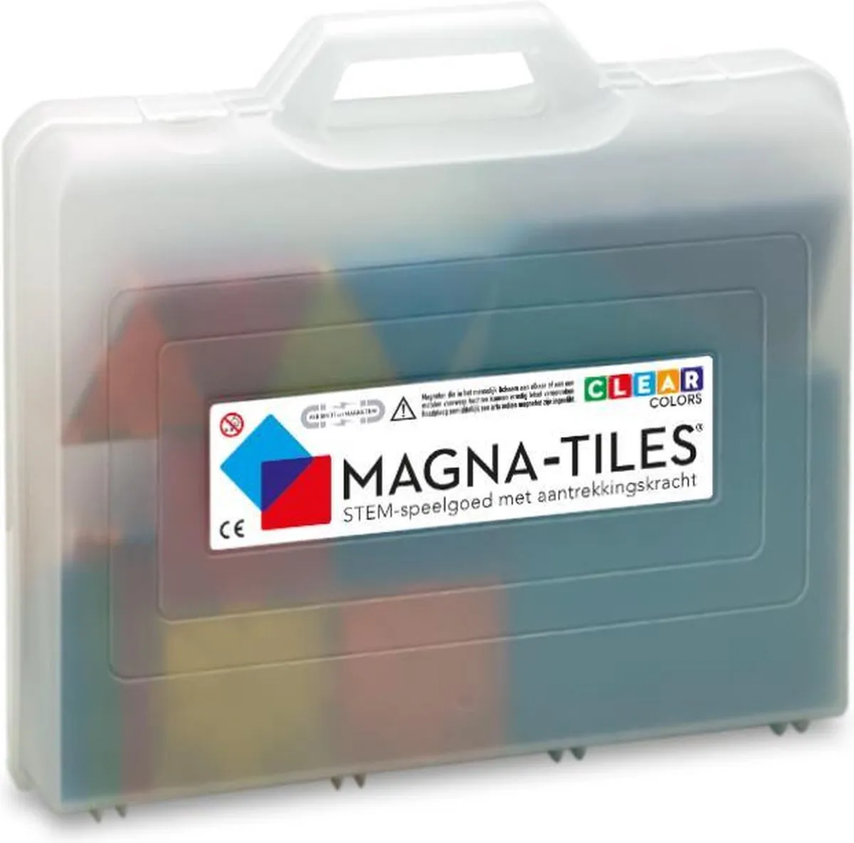 Magna-Tiles Clear Colors 100 in Bewaarkoffer - Magnetisch Speelgoed speelgoed