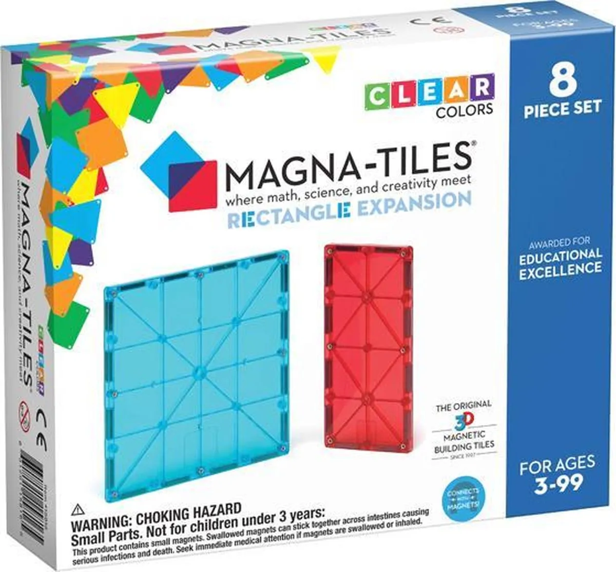 Magna-Tiles  Clear Colors Rectangles Expansion Set speelgoed