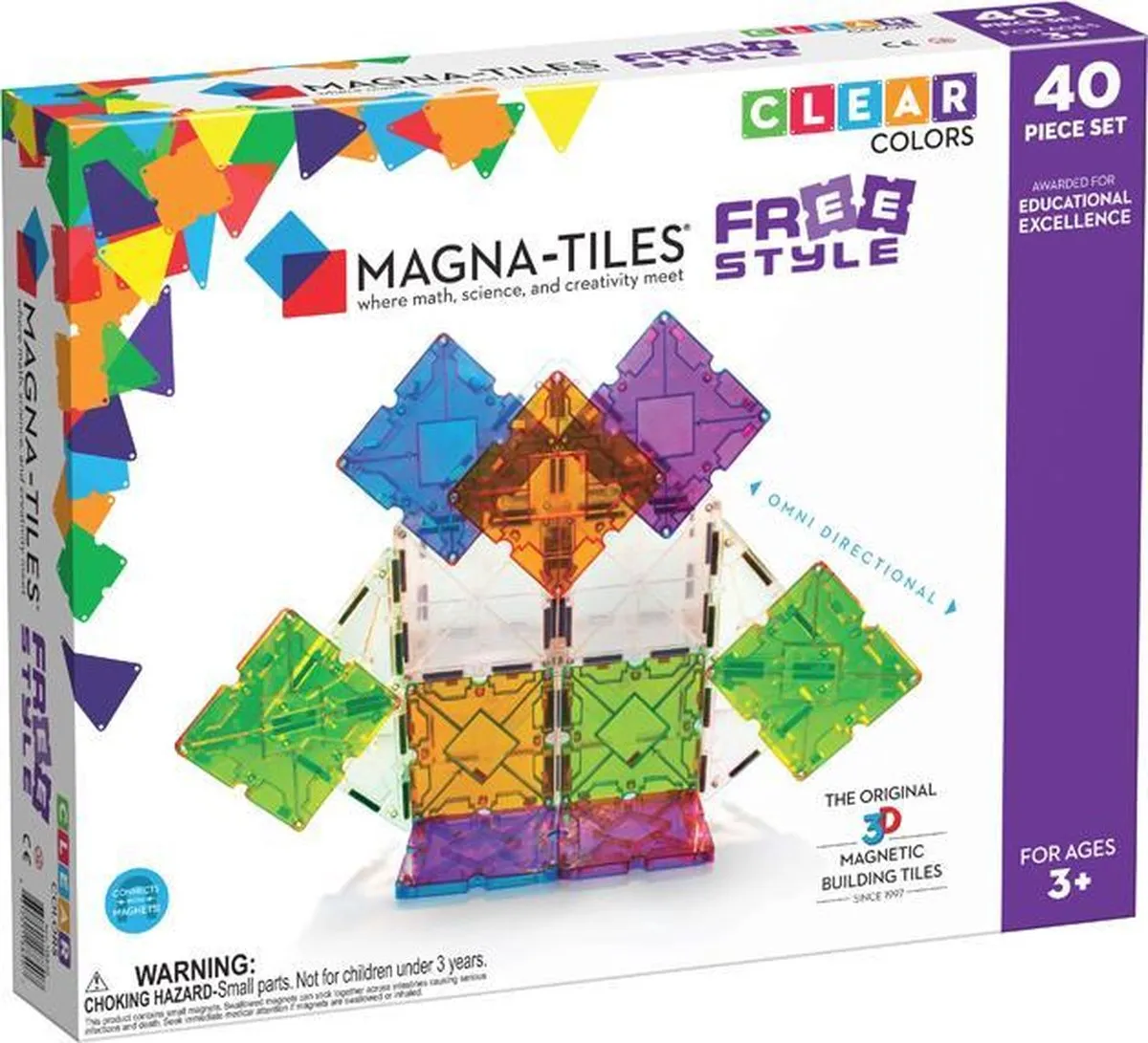 Magna-Tiles® Freestyle - Set van 40 magnetische tegels speelgoed