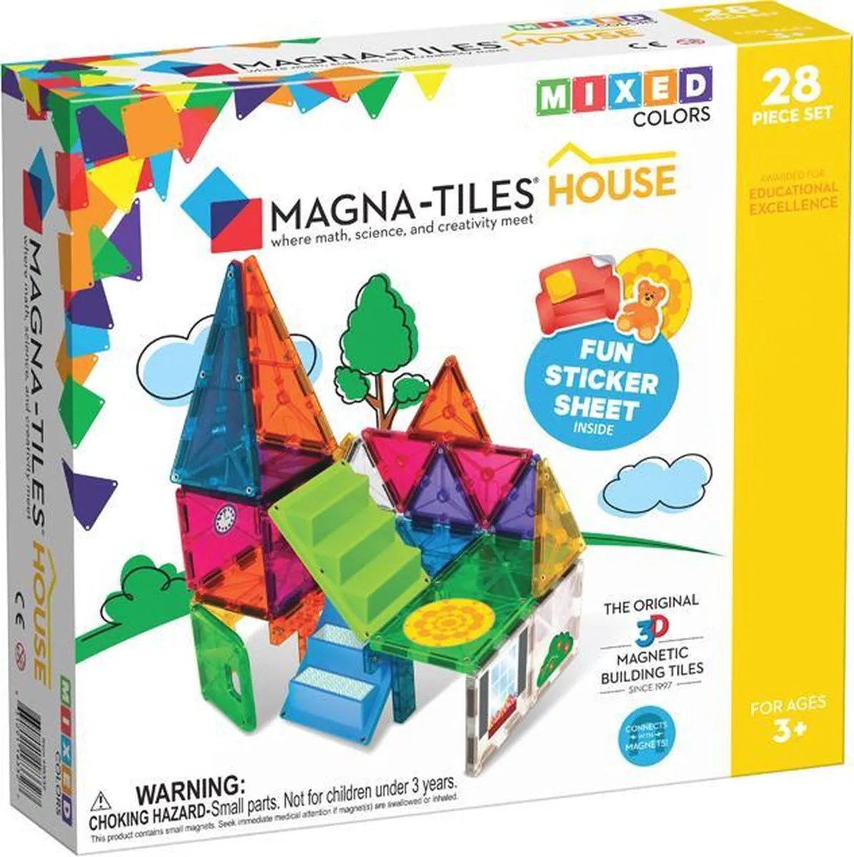 Magna-Tiles® House - Set van 28 magnetische tegels speelgoed