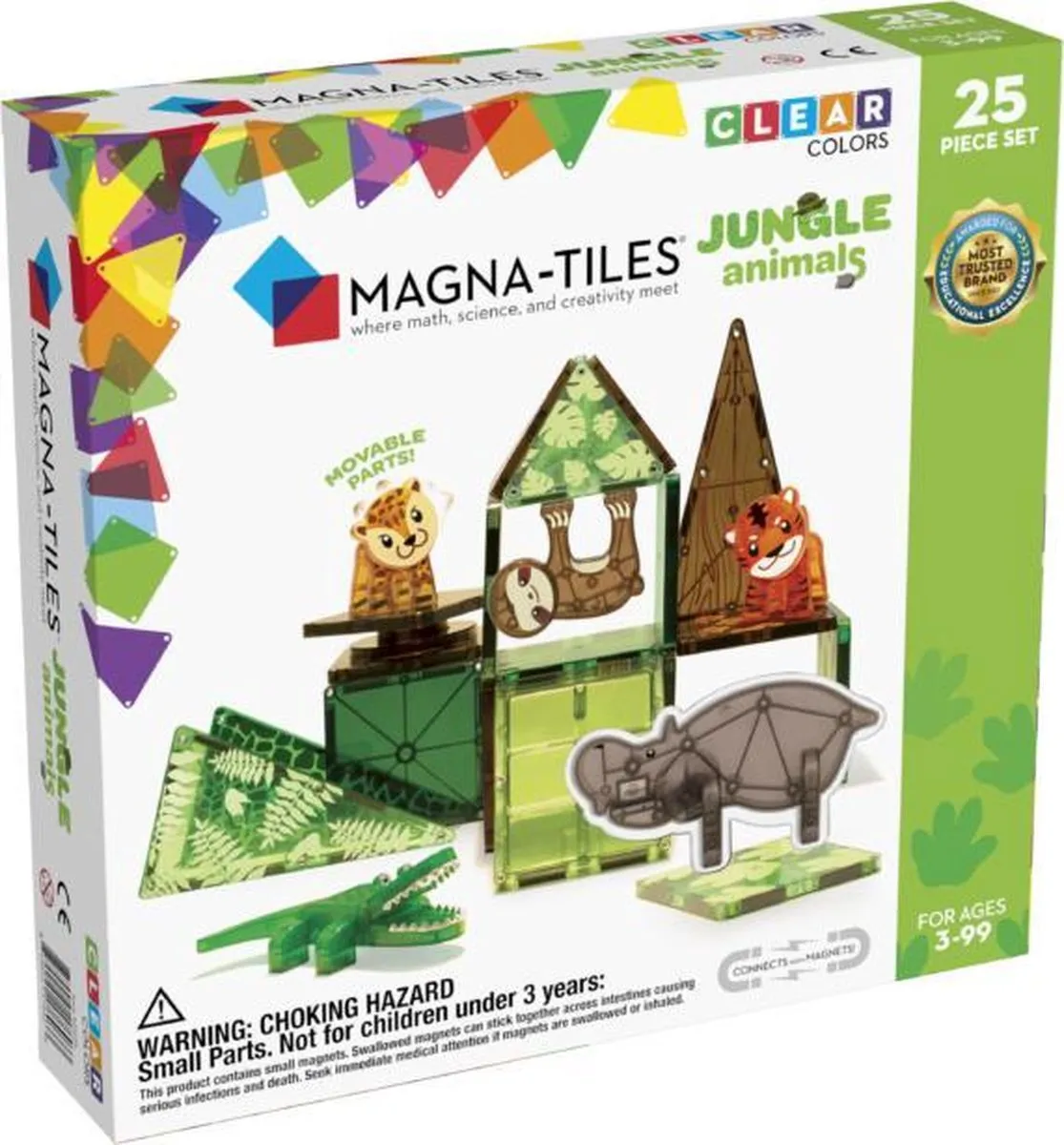 Magna-Tiles - Jungle Animals - bouwspeelgoed - 25 piece set speelgoed