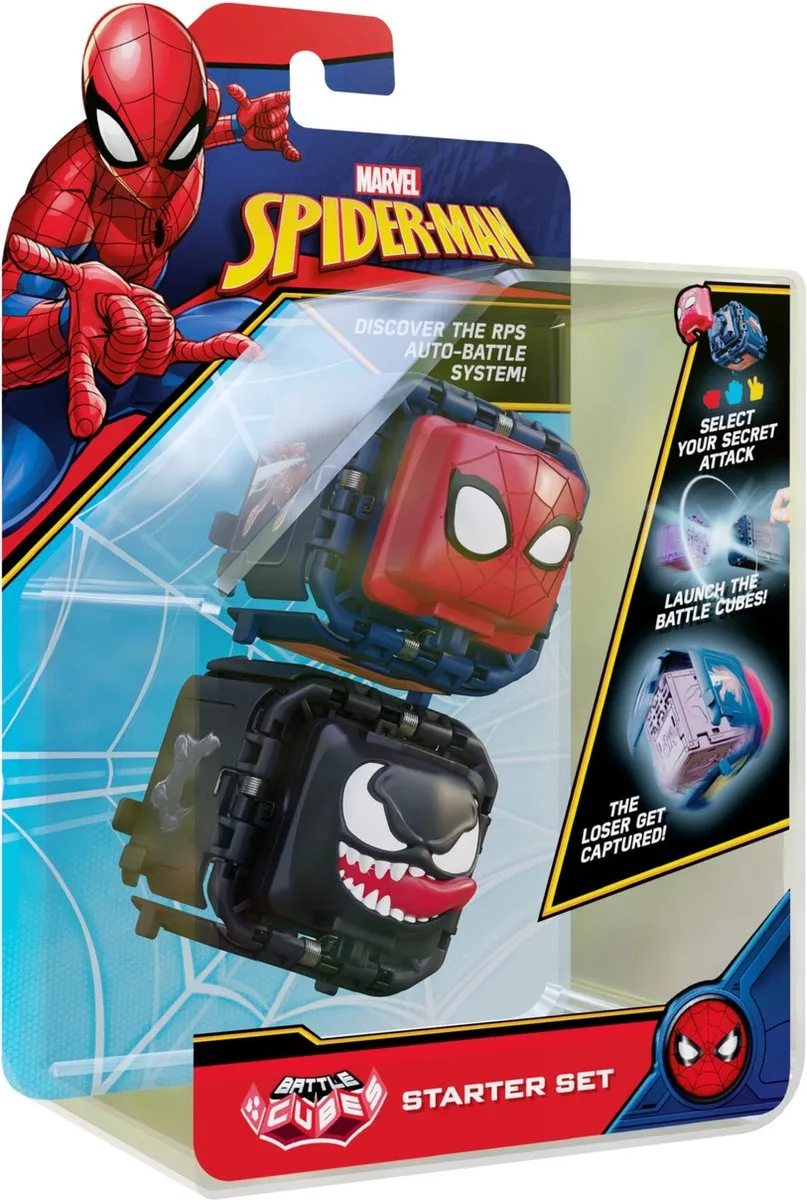 Marvel Spider-Man Battle Cube - Spider-Man VS Venom - Speelfiguur - Battle Fidget Set speelgoed