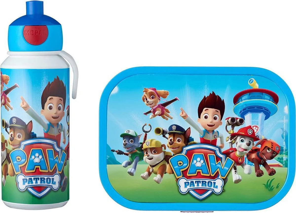 Mepal PAW Patrol - Broodtrommel met Pop-up Drinkfles - 1.15l - lunchset – drinkfles - voor kinderen – bento box speelgoed