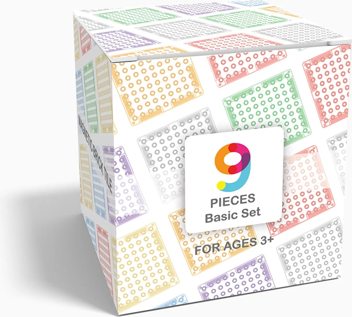 MNTL Magnetische Tegels BRICK - Magnetic Tiles 9 stuks - Magnetisch Speelgoed - Combineer met Connetix / Magna Tiles / Coblo / LEGO / DUPLO - Sinterklaas Cadeau - Montessori - Open Einde Speelgoed speelgoed