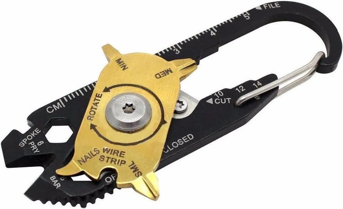 Multitool sleutelhanger - 20 functies in 1 tool - Leuke survival gadget speelgoed