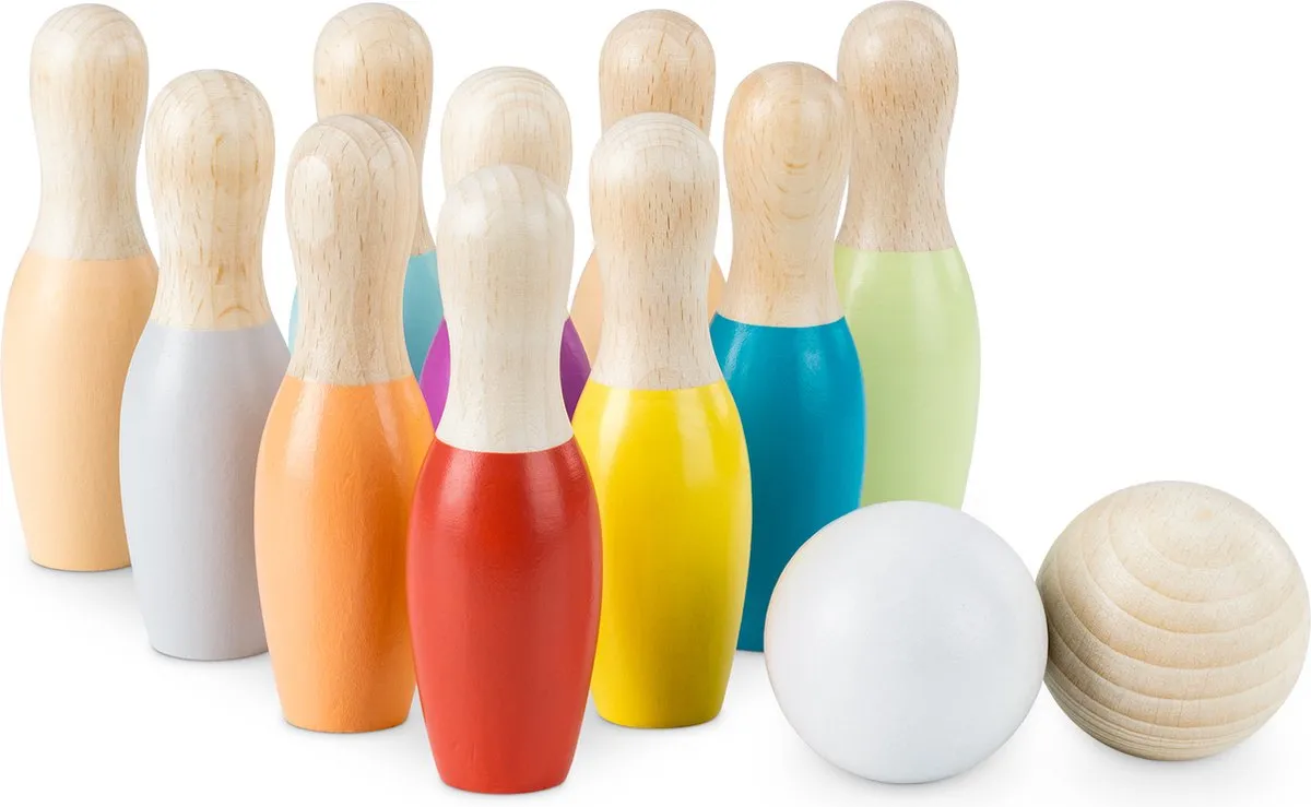 Navaris Bowlingset voor kinderen - Speelgoed bowlingset 10-delig - Voor kinderen vanaf 18 maanden - Junior kegelset speelgoed