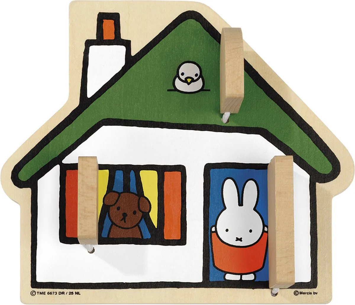Nijntje houten speelgoed kiekaboe huisje - peuter kleuter educatief speelgoed - Bambolino Toys speelgoed