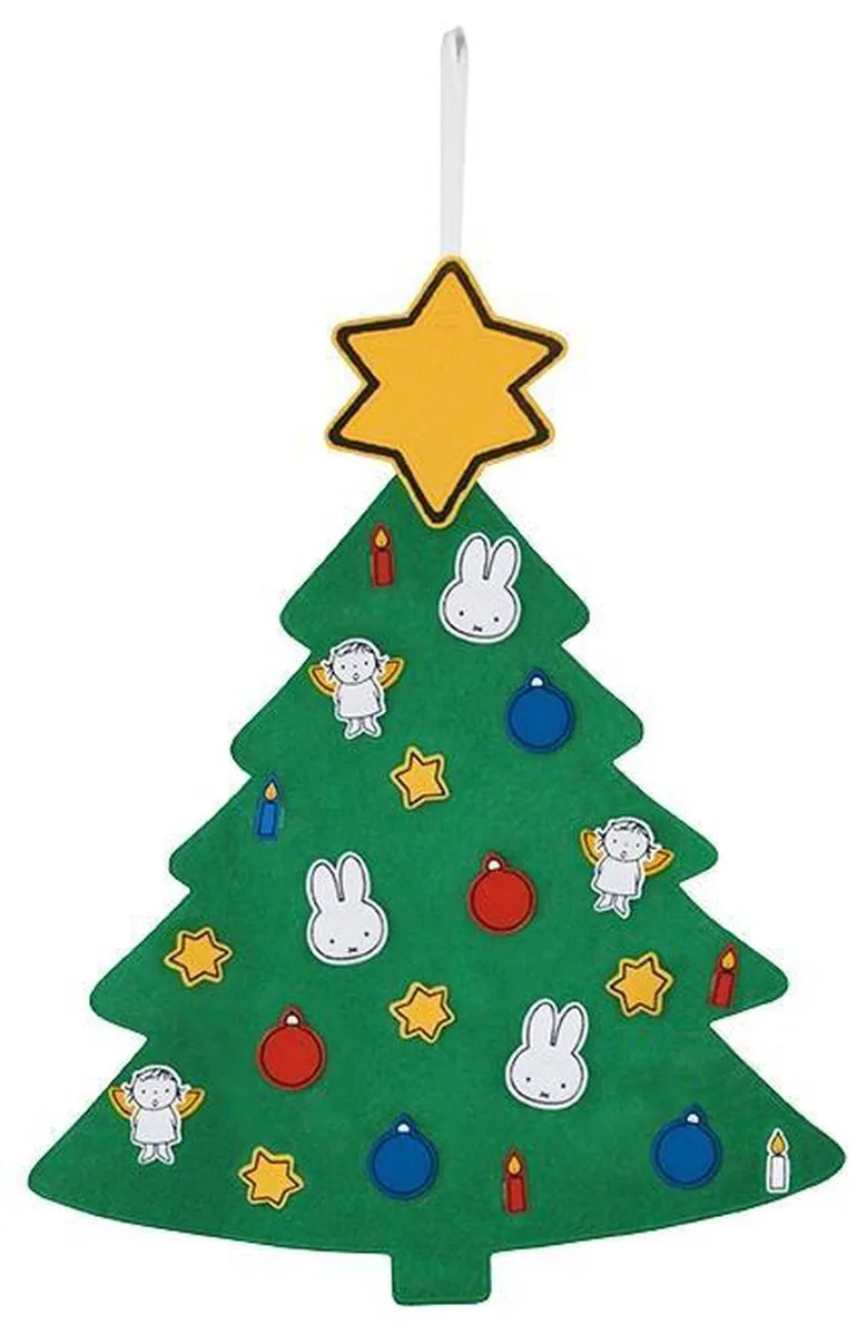 Nijntje Kerstboom Junior 75 X 100 Cm Vilt Donkergroen 20-delig speelgoed