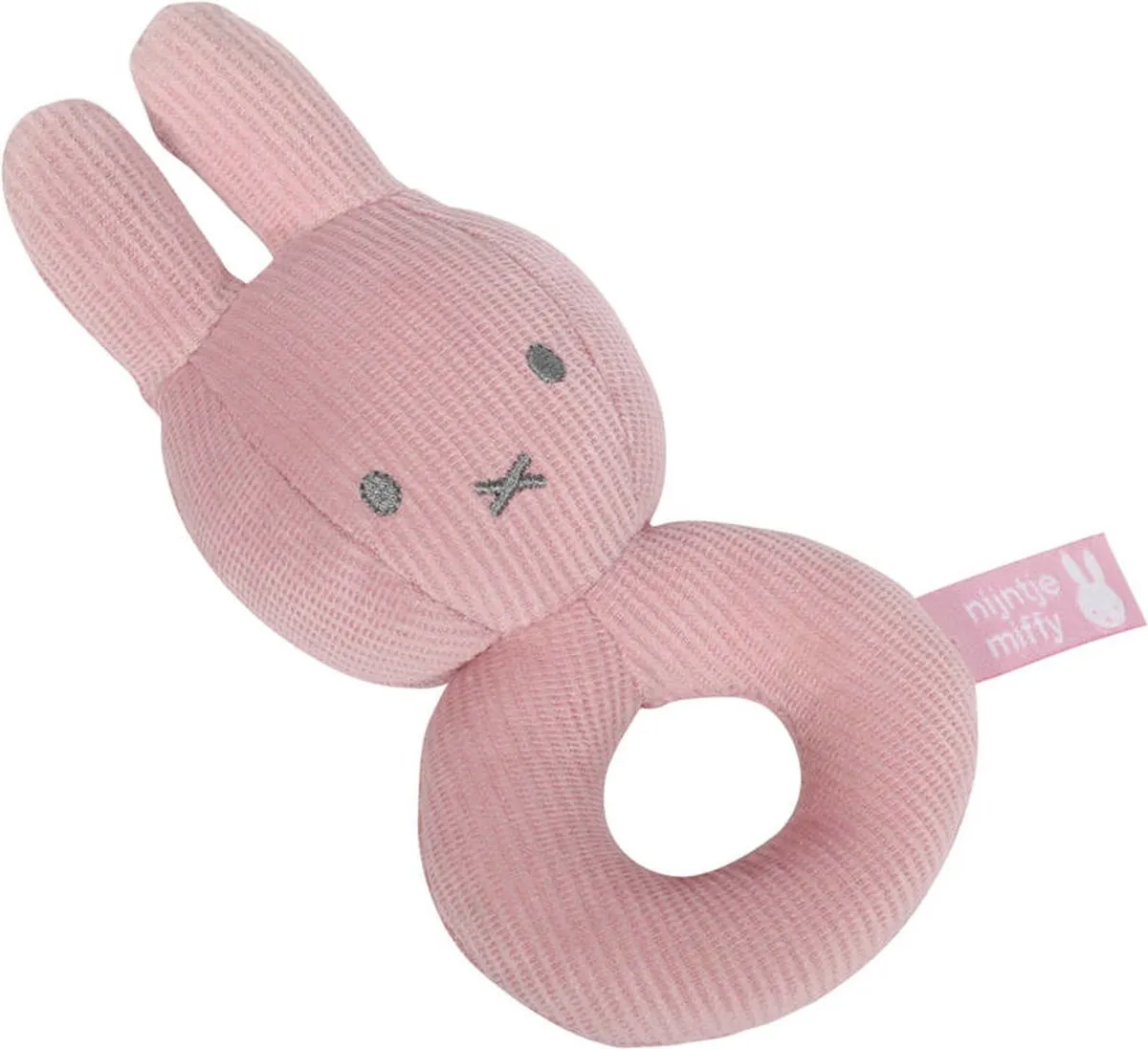 Nijntje - Rammelaar - Pink Baby Rib - 0+ maanden speelgoed