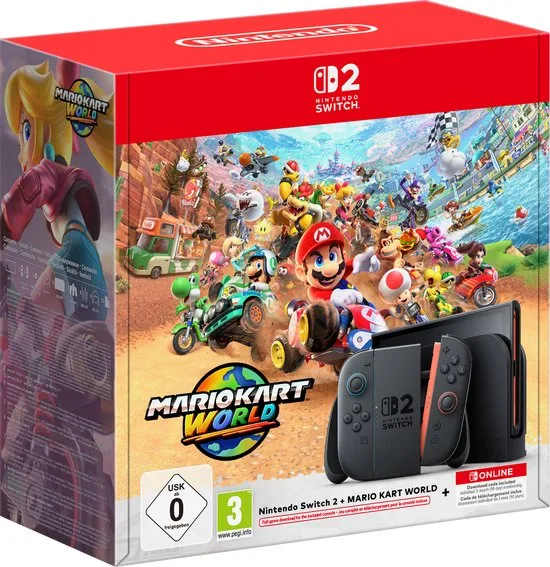 Nintendo Switch 2 - Mario Kart World Bundel - Code in a box speelgoed
