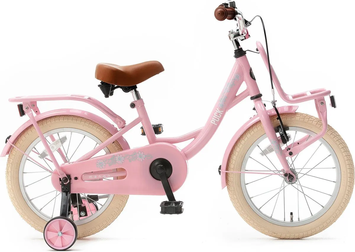 Nogan Puck - Kinderfiets - Meisjesfiets - 16 inch - Roze speelgoed
