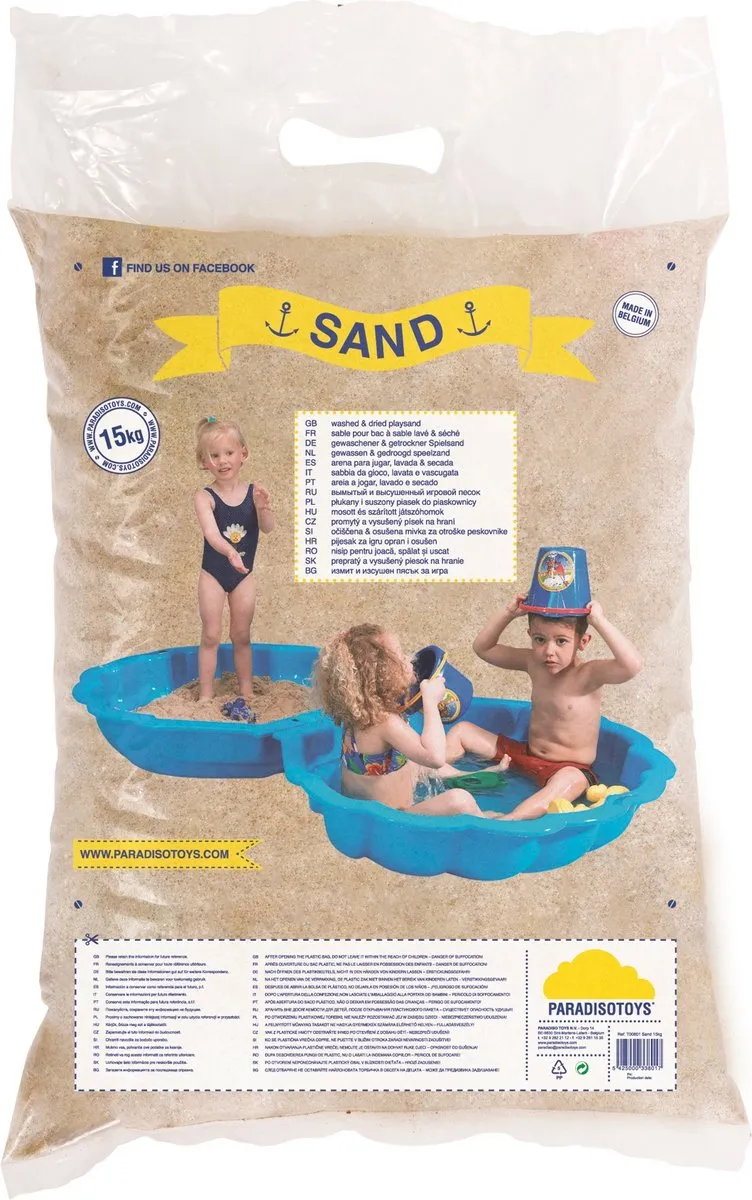 Paradiso Toys speelzand gewassen 15 kg speelgoed