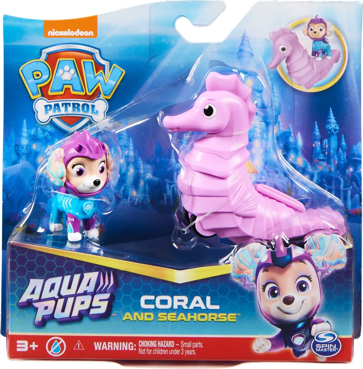 PAW Patrol Aqua Pups - Speelfigurenset met Coral en Zeepaard speelgoed