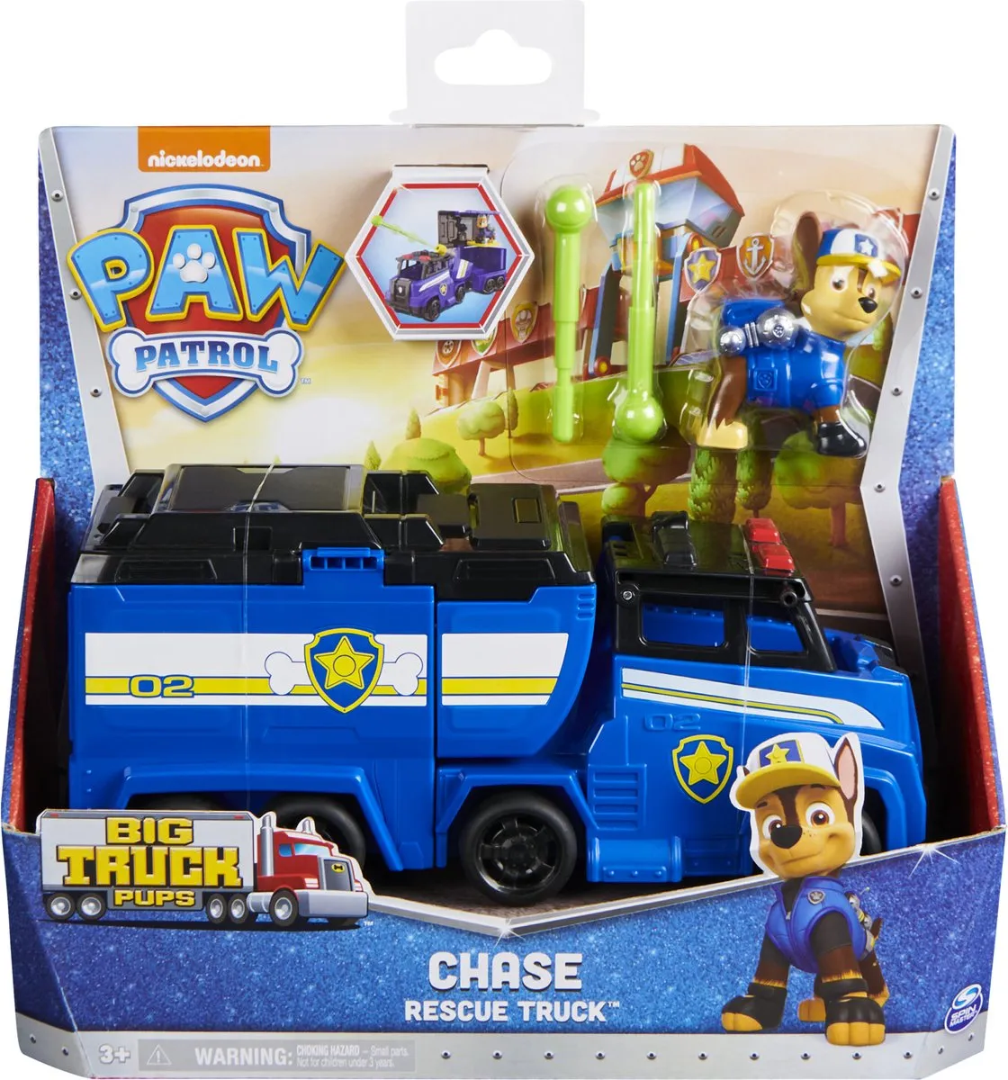PAW Patrol Big Truck Pups - Chase - Transformerende speelgoedauto speelgoed