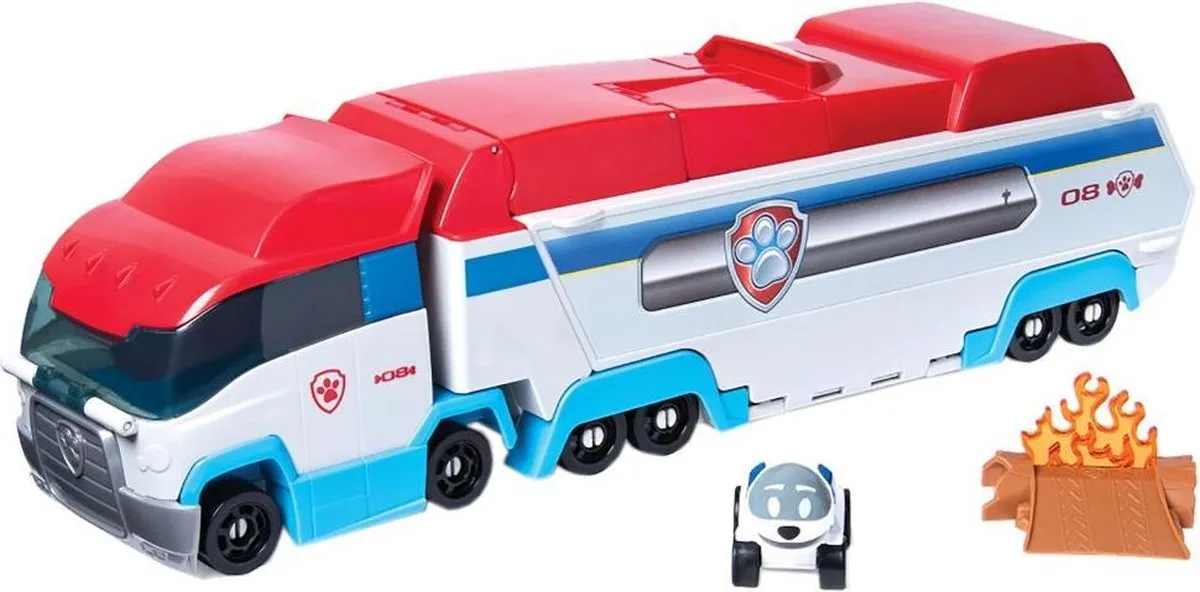 Paw Patrol vrachtwagen Die-Cast Paw Patroller + Rescue racer Voertuig speelgoed