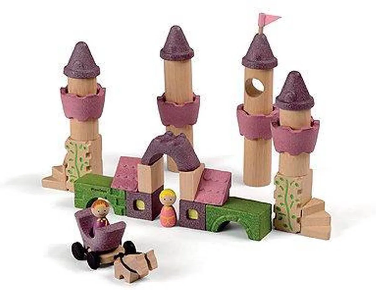 Plan Toys houten blokken sprookjeswereld speelgoed