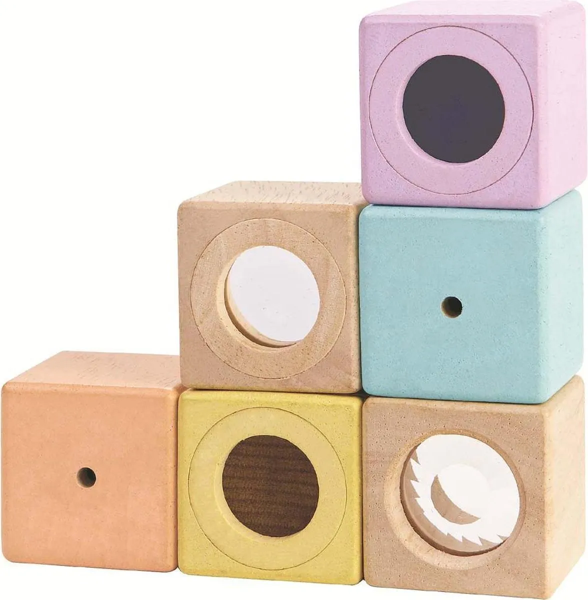 Plan Toys houten blokken Zintuigen speelgoed