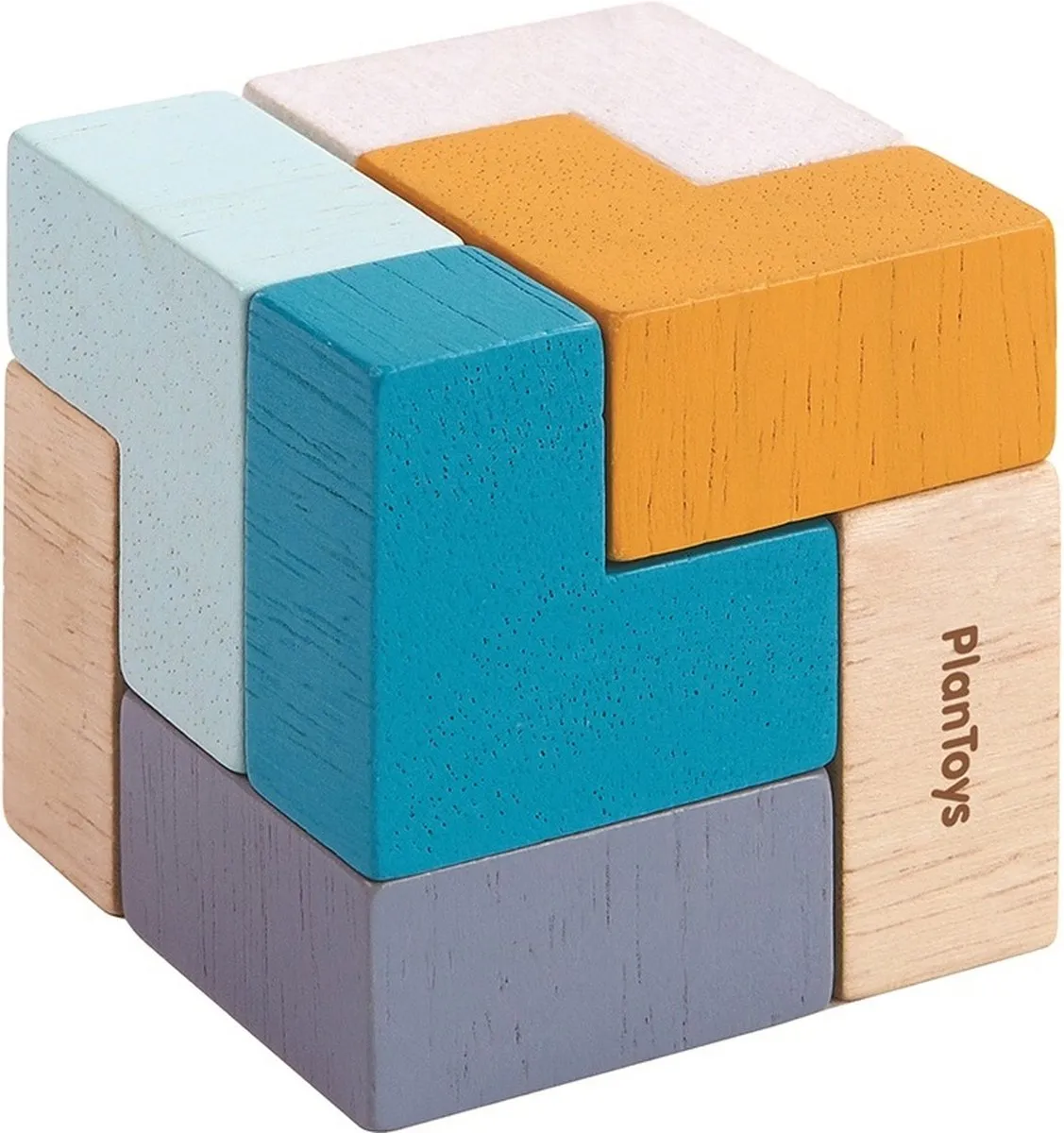 Plan Toys houten puzzelkubus 3D speelgoed