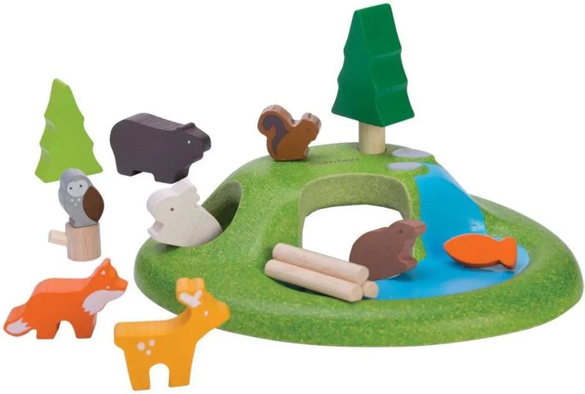 PlanToys Houten Speelgoed Dierenset speelgoed