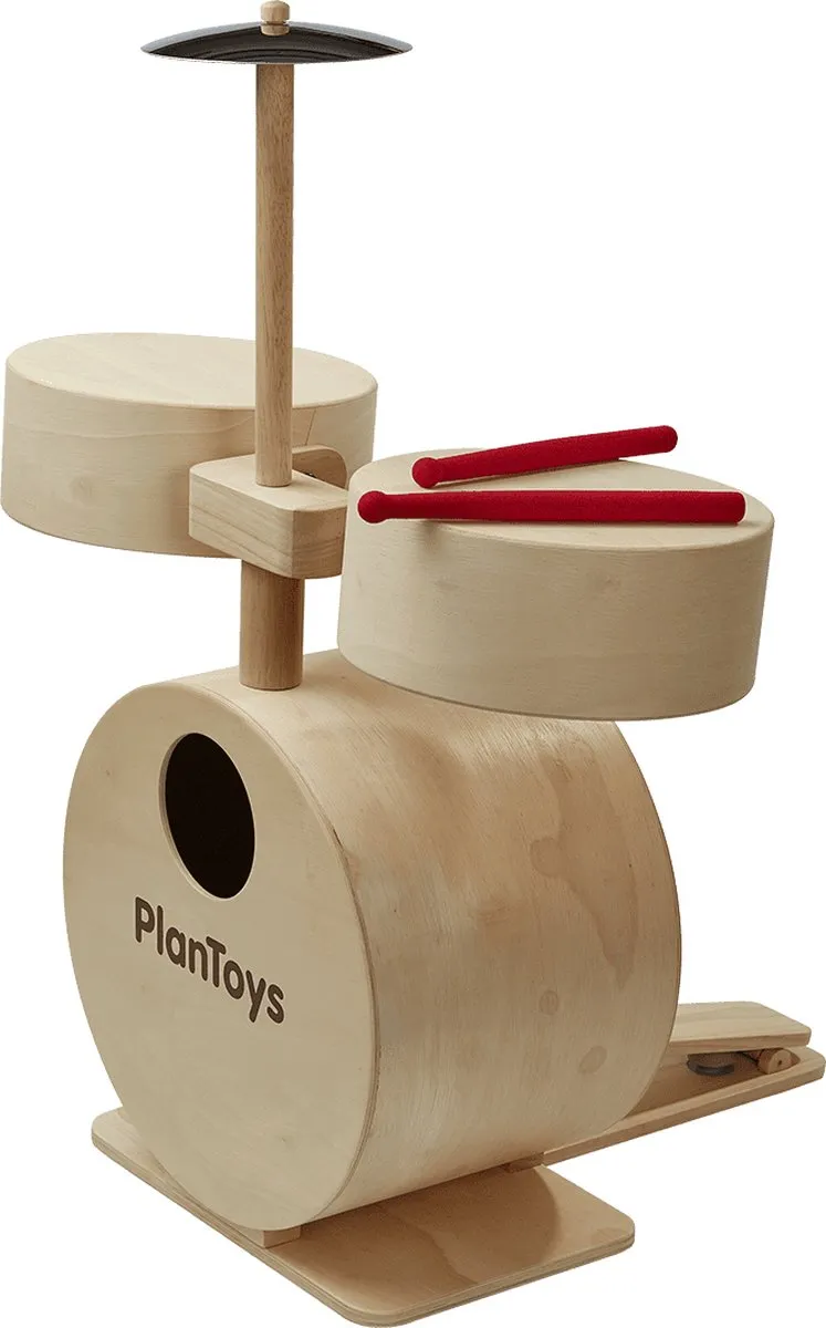 PlanToys Houten Speelgoed Trommelset speelgoed
