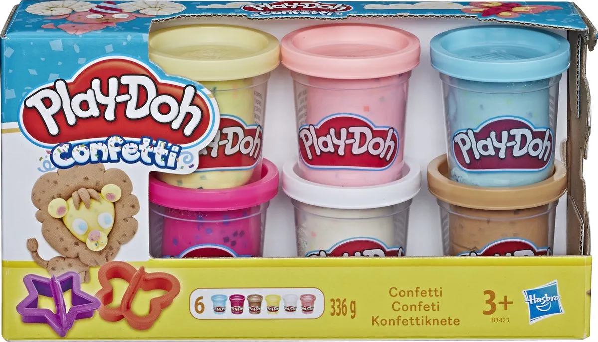 Play-Doh Confetti Klei - 6 Potjes speelgoed