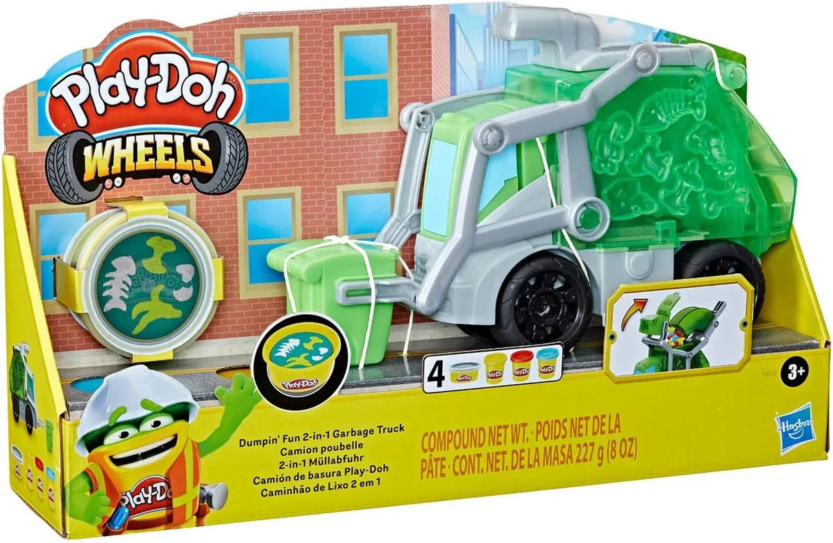Play-Doh Dumpin Fun 2 in 1 Vuilniswagen - Boetseerklei speelgoed