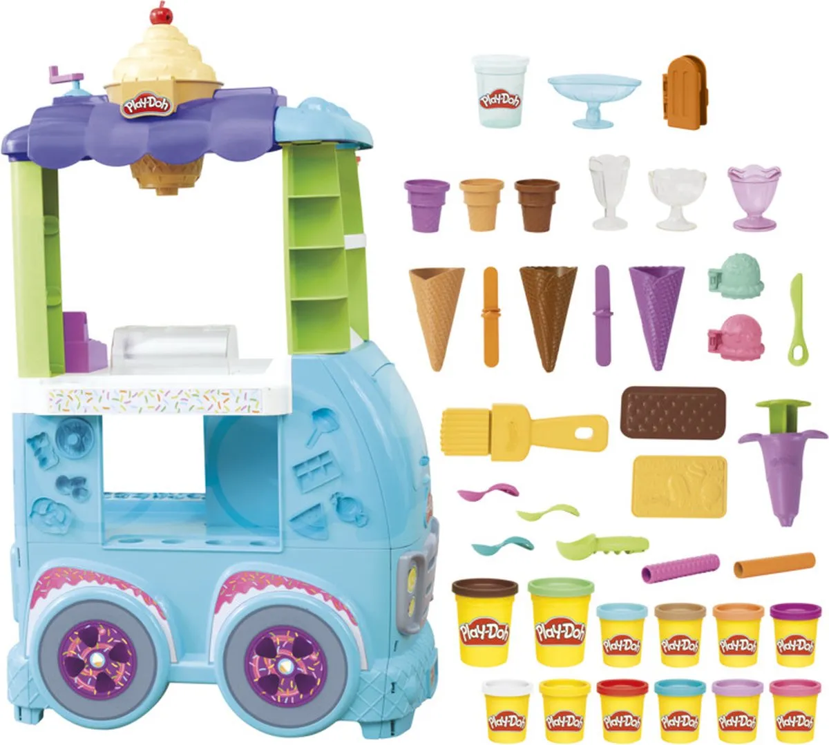 Play-Doh Kitchen Creations Ultieme ijscowagen -  Boetseerklei speelgoed