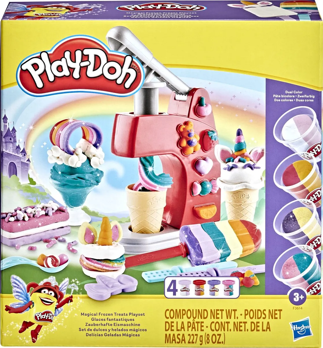Play-Doh Magical Frozen Treats Playset - Fantastisch ijs set - 4 potten met dubbele kleuren speelgoed