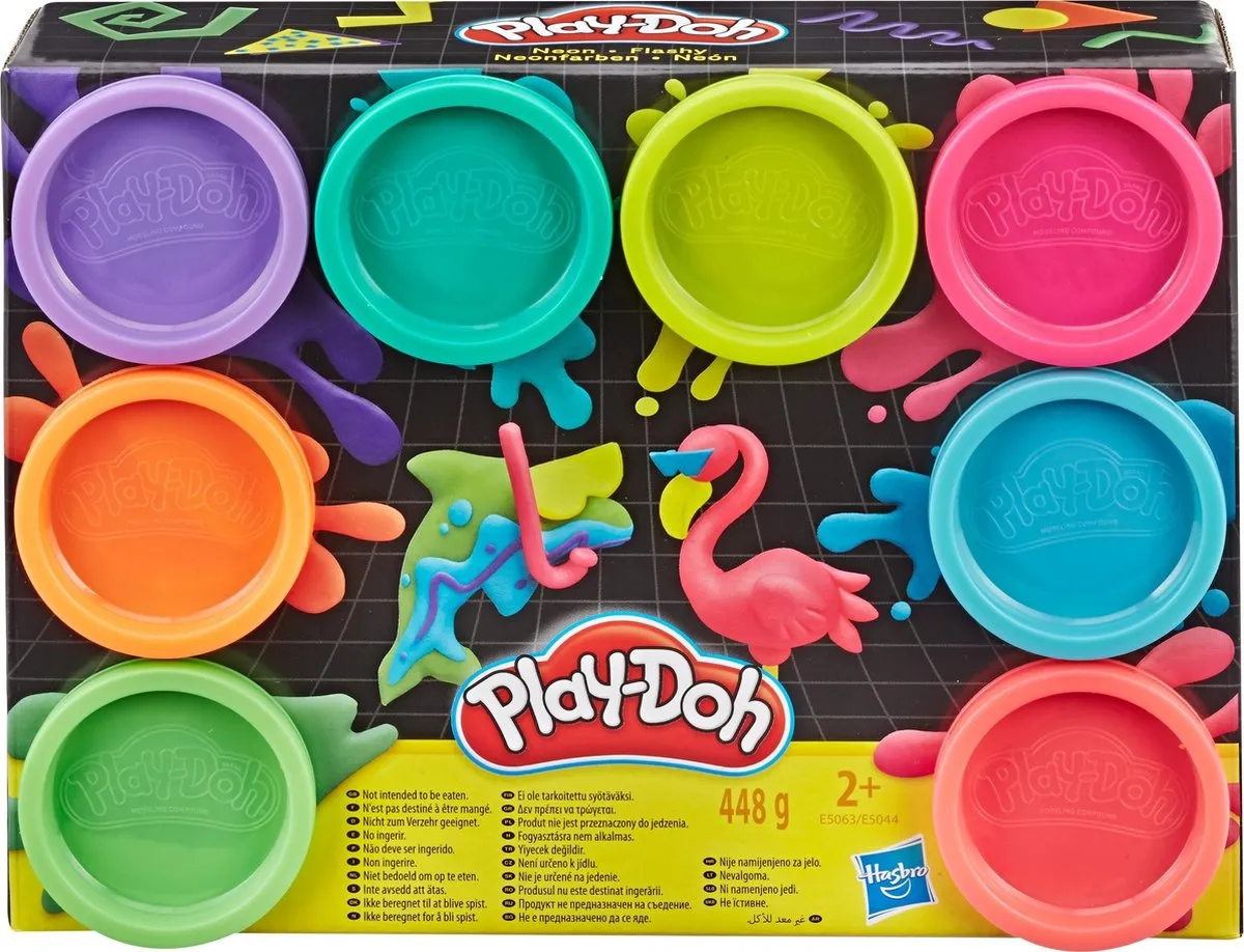Play-Doh Neon Klei - 8 Potjes speelgoed