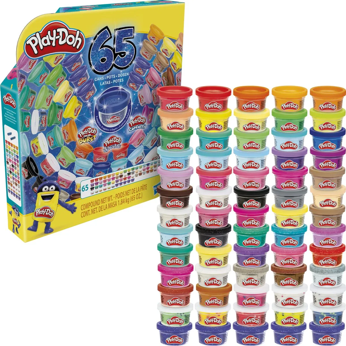 Play-Doh Vier Feest 65 Pack - Klei Speelset speelgoed