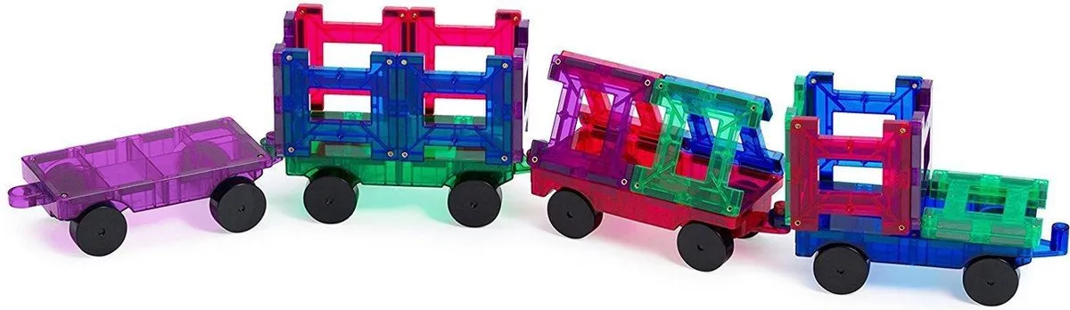 Playmags 3D Magnetische Tegels Trein Set - 20 Delige speelgoed